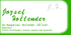 jozsef hollender business card
